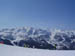 Looking down into Meribel valley from the top of the run into Courchevel